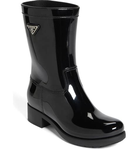 prada rubber rain boot women|Prada ankle boots on sale.